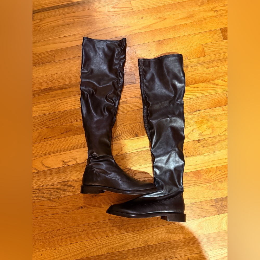 Schutz Black Over-the-Knee Boots - Picture 2 of 10